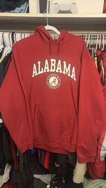 Vintage Alabama Crimson Tide Hoodie Adult Large Red Sweatshirt